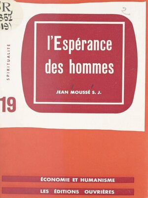 cover image of L'espérance des hommes